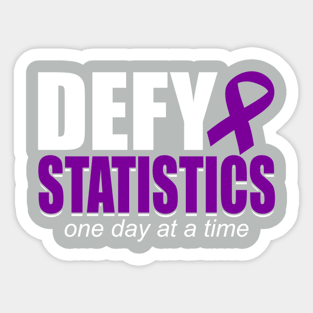 Defy Statistics - one day at a time Sticker by BarbC